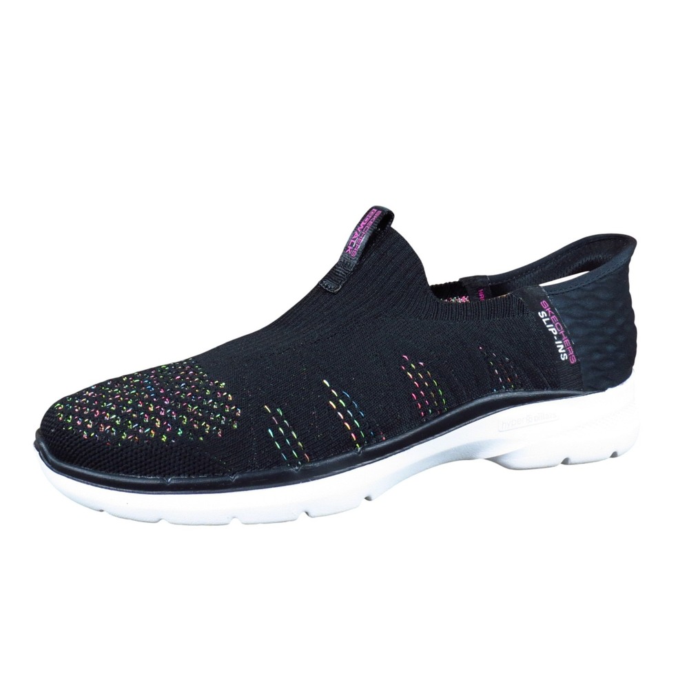 Skechers Go Walk 6 Valentina Women Walking Shoe Size 9.5 Athletic Black Multi